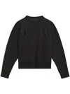 Isabel Marant Étoile Houston Glitter Logo Crewneck Sweatshirt In Black