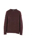 Isabel Marant Étoile Cable-knit Wool Sweater In Brown