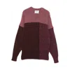 Isabel Marant Étoile Colour-block Ribbed Sweater In Burgundy