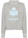 Isabel Marant Étoile Marant Etoile Moby Logo Cotton Sweatshirt In Gray