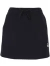 Isabel Marant Étoile Isabel Marant Etoile Women Midnight Blue Stretch Cotton Blend Amaline Mini Skirt In Navy