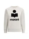 Isabel Marant Étoile Printed Logo Millyny Cotton Sweatshirt Clothing In Ecru