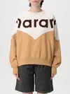 Isabel Marant Étoile Two-tone Cotton Blend Houston Sweatshirt In Ecru