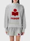 Isabel Marant Étoile Moby Flocked Cotton-blend Jersey Sweatshirt In Grey