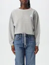 Isabel Marant Étoile Marant Etoile Women Margo Logo Cotton Crewneck Sweatshirt In Grau