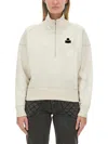 Isabel Marant Étoile Ross Logo-print Sweatshirt In Beige
