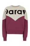 Isabel Marant Étoile Isabel Marant Etoile Two-tone Cotton Blend Houston Sweatshirt In White