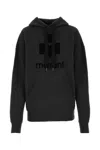 Isabel Marant Étoile Black Hoodie With Tonal Logo Print In Black