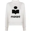 Isabel Marant Étoile Moby-ga Cotton Sweatshirt With Front Printed Logo In Gray