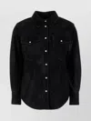 Isabel Marant Étoile Synthetic Leather Shirt Featuring Chest Pockets In Black