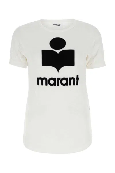 Isabel Marant Étoile Isabel Marant Etoile White Linen Koldi T Shirt