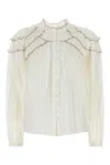 Isabel Marant Étoile Isabel Marant Etoile White Cotton Blend Christa Shirt In Neutral