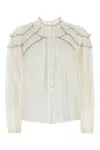 Isabel Marant Étoile Isabel Marant Etoile White Cotton Blend Christa Shirt In Neutral