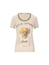 Isabel Marant Étoile Kiliann Linen Graphic T-shirt In Ecru/sand