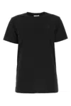 Isabel Marant Étoile Black Crewneck T-shirt With Logo Embroidery In Cotton Woman Isabel Marant Etoile In Black