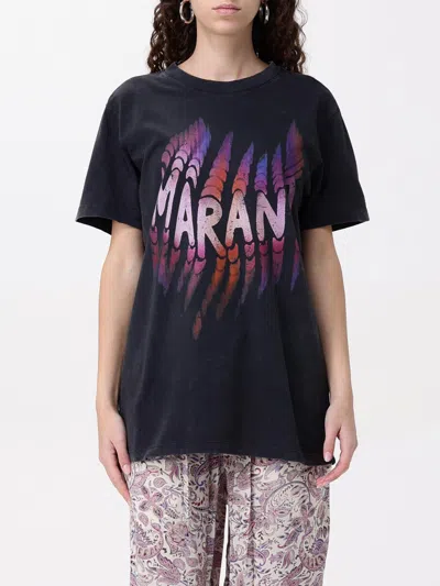 Isabel Marant Étoile Zoeline Logo Cotton Jersey T-shirt In Black