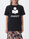 Isabel Marant Étoile Zewel Linen T-shirt With Frontal Logo In Black