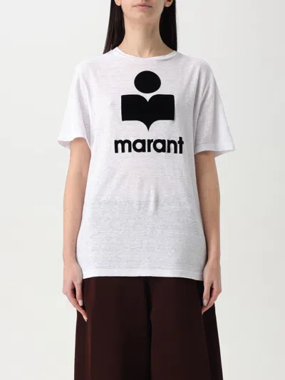 Isabel Marant Étoile Isabel Marant Etoile Logo Print Zewel Short-sleeve T-shirt In White