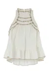 Isabel Marant Étoile Carlee Top With Frilled Hem And Keyhole Back In White