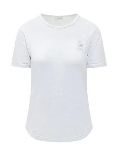 Isabel Marant Étoile T Shirt With Embroidered Logo In White