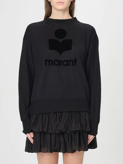 Isabel Marant Étoile Isabel Marant Etoile Linen Crew-neck Sweatshirt With Logo In Blue