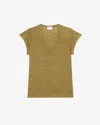Isabel Marant Étoile Zankou T-shirt In Brown