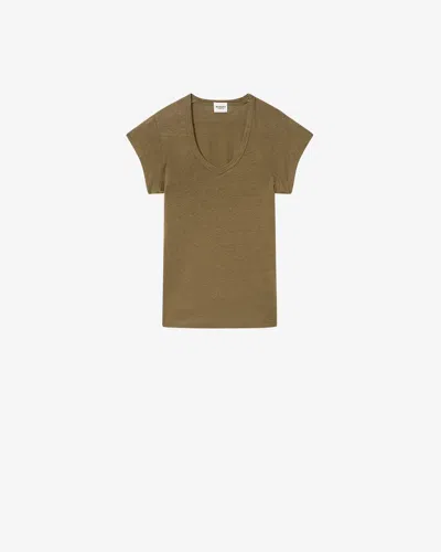 Isabel Marant Étoile Zankou T-shirt In Brown