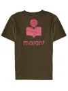 Isabel Marant Étoile Zewel Logo-print T-shirt In Brown