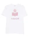 Isabel Marant Étoile Isabel Marant Etoile Zewel Linen Logo T-shirt In Gray