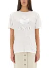 Isabel Marant Étoile Etoile Isabel Marant T-shirt Lino Logo Metal In White