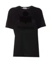 Isabel Marant Étoile Isabel Marant Etoile Koldi Linen Logo T-shirt In Black