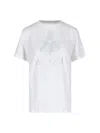 Isabel Marant Étoile Zewel Metallic Logo Slub Linen Graphic Tee In White