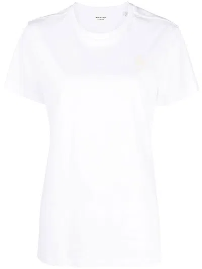 Isabel Marant Étoile T-shirt Bianca Slim A Maniche Corte Marant Etoile In White
