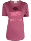 Isabel Marant Étoile Koldi Logo-print Linen T-shirt In Pink