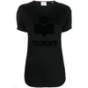 Isabel Marant Étoile Marant Etoile Koldi Logo Linen T-shirt In Black