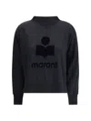 Isabel Marant Étoile Isabel Marant Etoile Moby Sweatshirt With Flocked Logo In Black