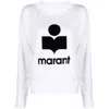 Isabel Marant Étoile Isabel Marant Etoile Women Melange Sand Cotton Blend Moby Sweatshirt In White