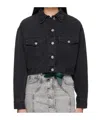 Isabel Marant Étoile Tadia Lapel Denim Jacket In Black
