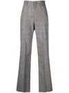 Isabel Marant Étoile Tailored Grey Pants With Central Zip Closure In Black