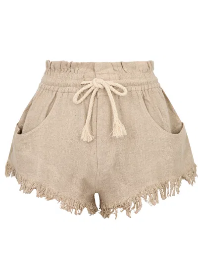 Isabel Marant Étoile Talapiz Silk Shorts In Ecru