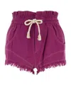 Isabel Marant Étoile Tyrian Purple Silk Talapiz Shorts In Red