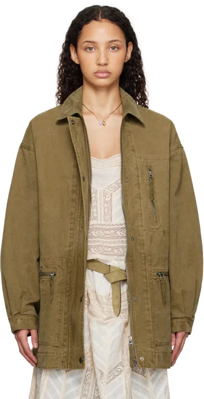 Isabel Marant Étoile Tan Kimelia Jacket In Light Bronze