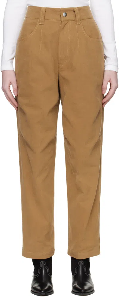 Isabel Marant Étoile Tan Opalyna Jeans In Brown