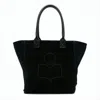 Isabel Marant Étoile Tapered Black Suede Calf Leather Small Tote Bag In Black