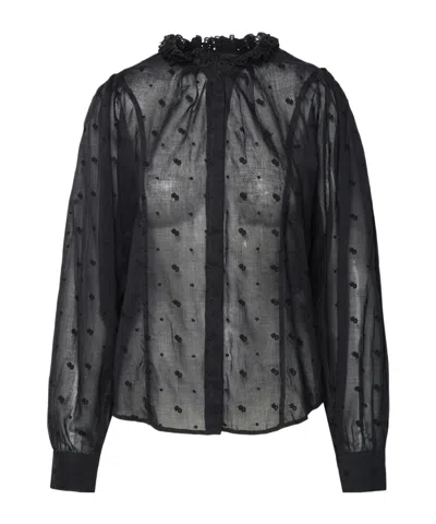 ISABEL MARANT ÉTOILE TERZALI FLORAL-EMBROIDERED BLOUSE