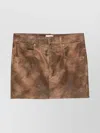 Isabel Marant Étoile Textured Five-pocket Skirt Belt Loops In Brown