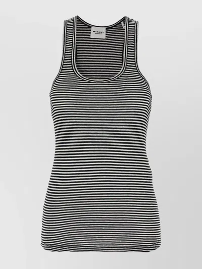 ISABEL MARANT ÉTOILE THEA FITTED SCOOP NECK SLEEVELESS TANK