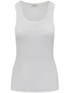 Isabel Marant Étoile Linen Tank Top In Jersey In Weiss