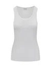 Isabel Marant Étoile Linen Tank Top In Jersey In White