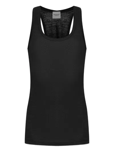 Isabel Marant Étoile Thea Racerback T-shirt In Black